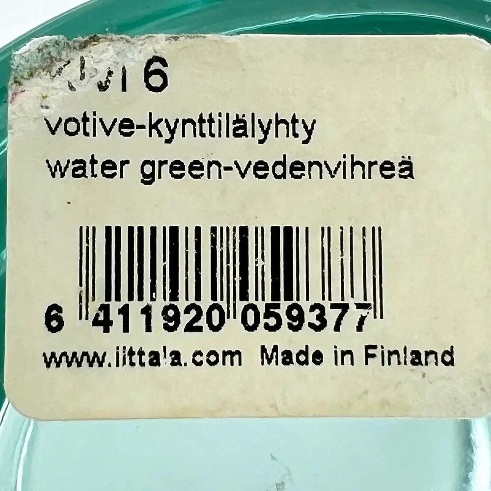 Marimekko iittala kynttilalyhty Water Green Votive Candle Holder Finland